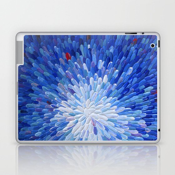 Electric blue, ultramarine, petals, flower - Abstract #26 Laptop & iPad Skin