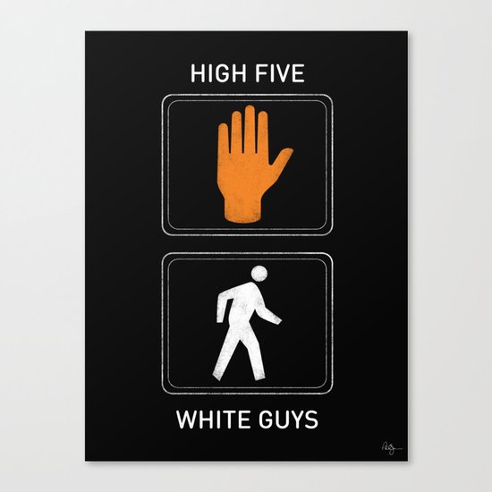 High Five White Guys Canvas Print