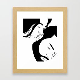 Intimate Kiss Framed Art Print