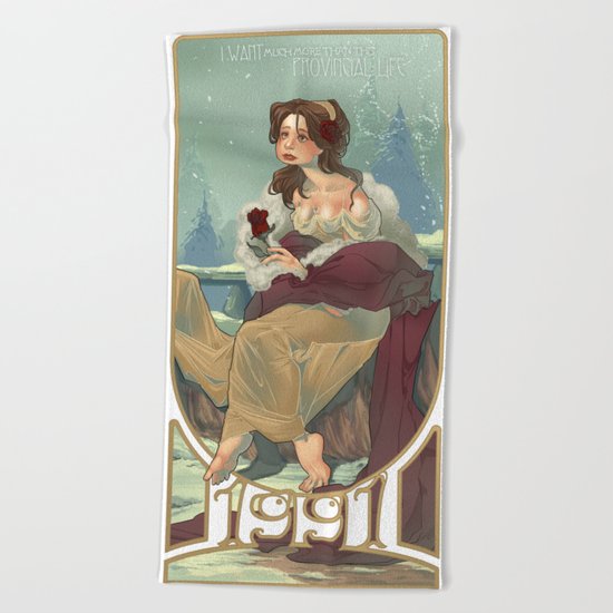Nouveau 1991 Beach Towel