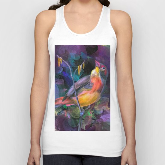 Painting of a Bird Unisex Tank Top