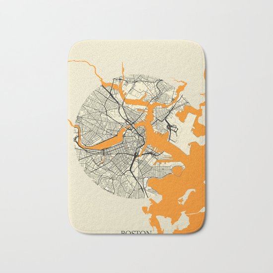 Boston Map Moon Bath Mat