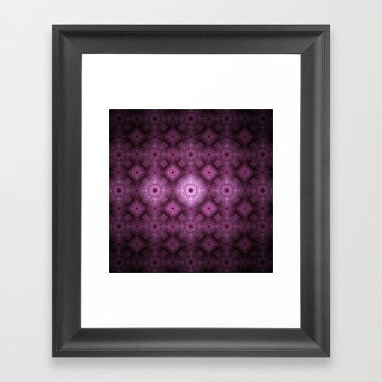 Pink Fractal Pattern Framed Art Print