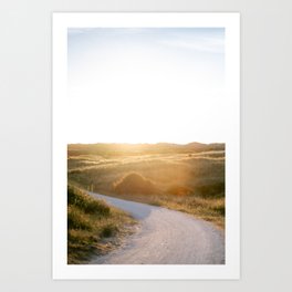 Roads to Follow | Golden Hour | Ameland the Netherlands | Nature & Travel Photography Art Print