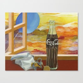 Lansdcape with a bottle Canvas Print