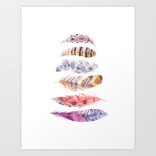 Falling Feather Art Print