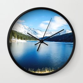 Clinton Gulch // Day Light Mountain Lake Forest Snow Peak Landscape Photography Hiking Decor Wall Clock