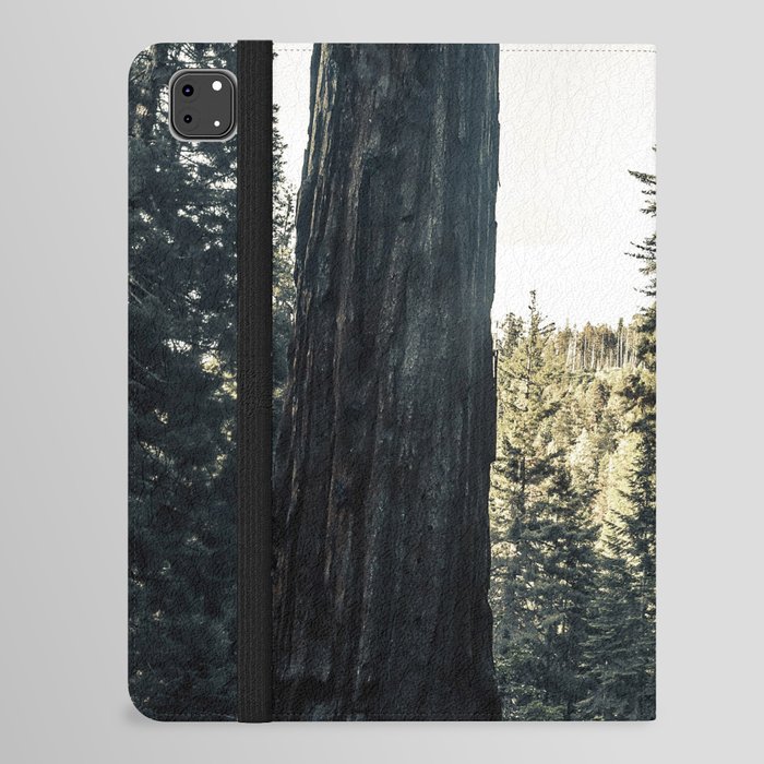 Twin giant redwoods II portrait version / sequoias Pacific Coast California nature color landscape photograph / photography iPad Folio Case