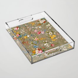 Dreamy Floral Marble End Paper 1788 William Kilburn Acrylic Tray
