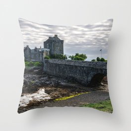Great Britain Photography - Bridge Leading To Eilean Donan Castle Throw Pillow