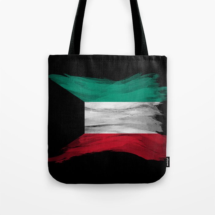 Kuwait flag brush stroke, national flag Tote Bag