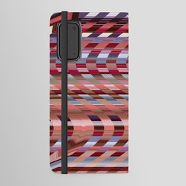 Pink Tones Check Wave Abstract Android Wallet Case