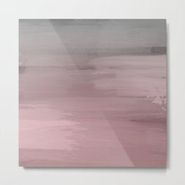 Long Day's End 32 - Abstract Modern - Blush Rose Pink Gray Metal Print | Rose, Rosy, Trending, Art, Mauve, Pink, Blush, Farmhouse, Grey, Painting 