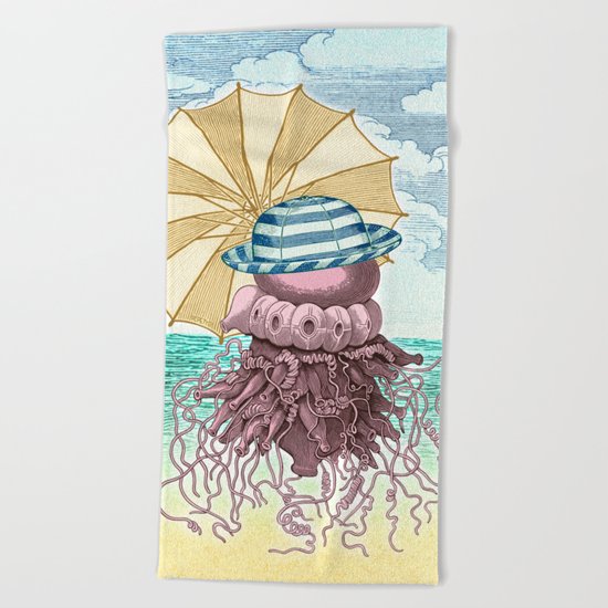 Summer Promenade Beach Towel