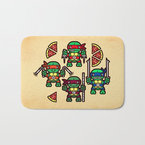 Teenage Mutant Ninja Turtles Pizza Party Bath Mat