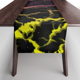 Cracked Space Lava - Yellow/Purple Table Runner
