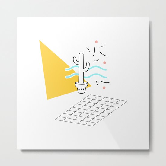Cactus and confetti Metal Print