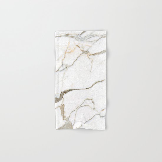 White Marble Hand & Bath Towel