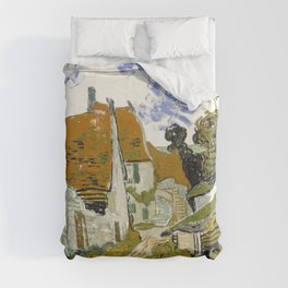 Vincent van Gogh "Street in Auvers-sur-Oise" Duvet Cover