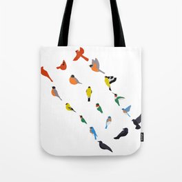 Rainbow of Birds Tote Bag