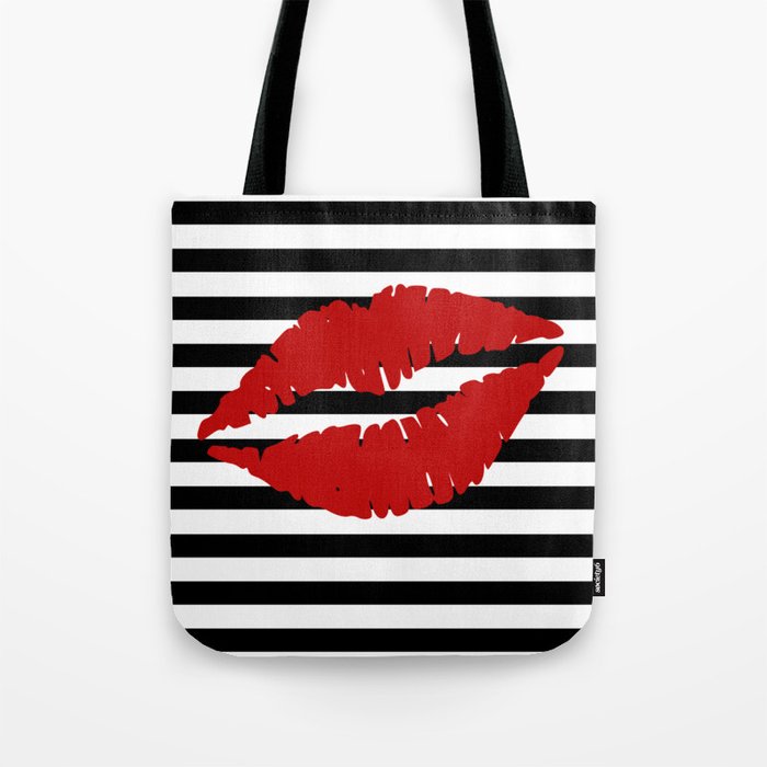 Red Lips 2 Tote Bag