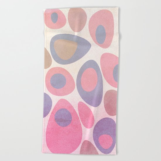 Mod Egg Textured Pink Beach Towel