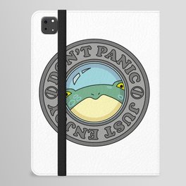 Frog in Porthole "Don't Panic Just Enjoy" iPad Folio Case