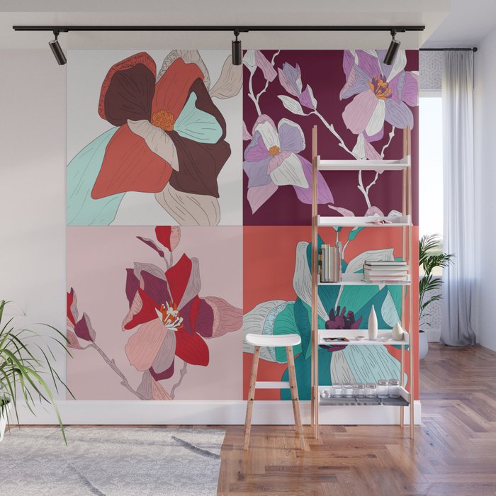 Cherry Floral Wall Mural
