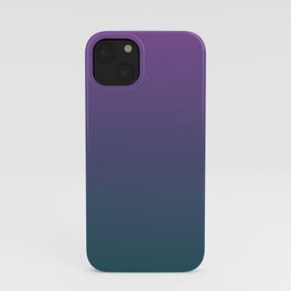 Purple and teal ombre iPhone Case