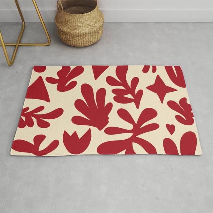 Matisse cutouts red Rug