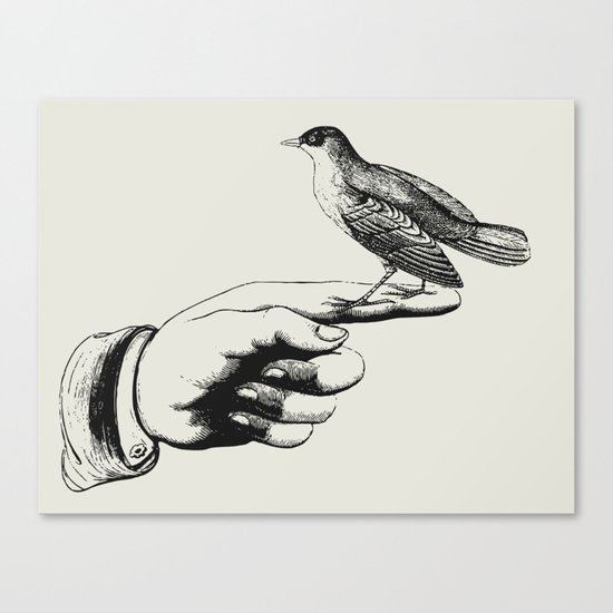 Bird in the Hand Canvas Print