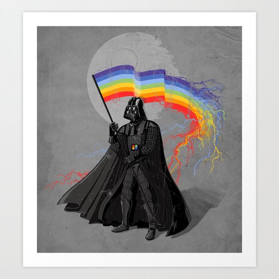 The Rainbow Side of the Force Art Print