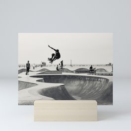 Skateboarding Print Venice Beach Skate Park LA Mini Art Print