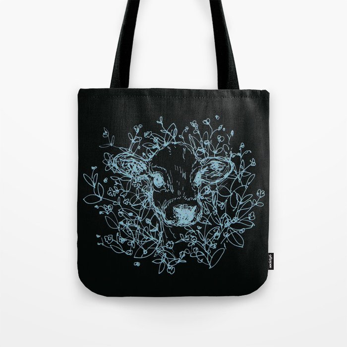 cow flowers Tote Bag