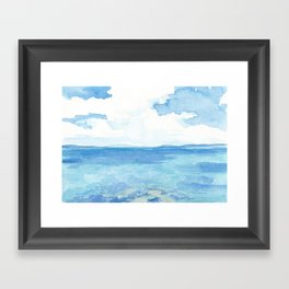 blue waters Framed Art Print