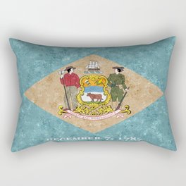 Delaware State Flag US Flags The Firs State Banner Emblem Symbol Rectangular Pillow