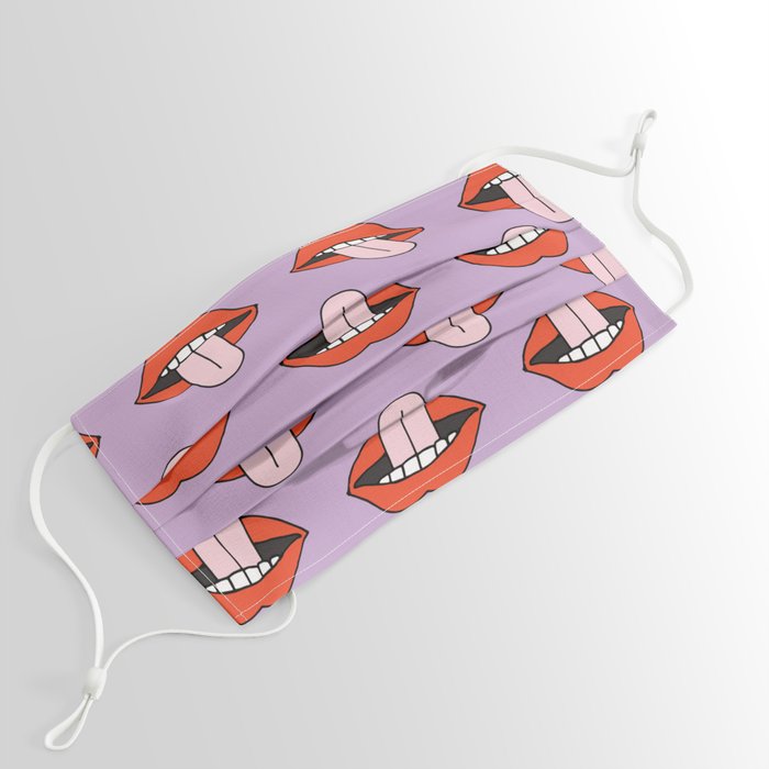 tongues out Face Mask | Drawing, Doodle, Mouth, Tongue, Retro, Hand-drawn, Illustration