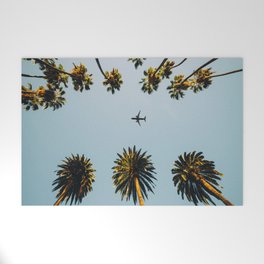 Palms and plane Welcome Mat