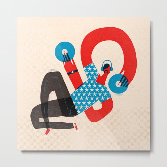 DJ Metal Print