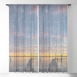 Cotton Candy Sunset Sheer Curtain