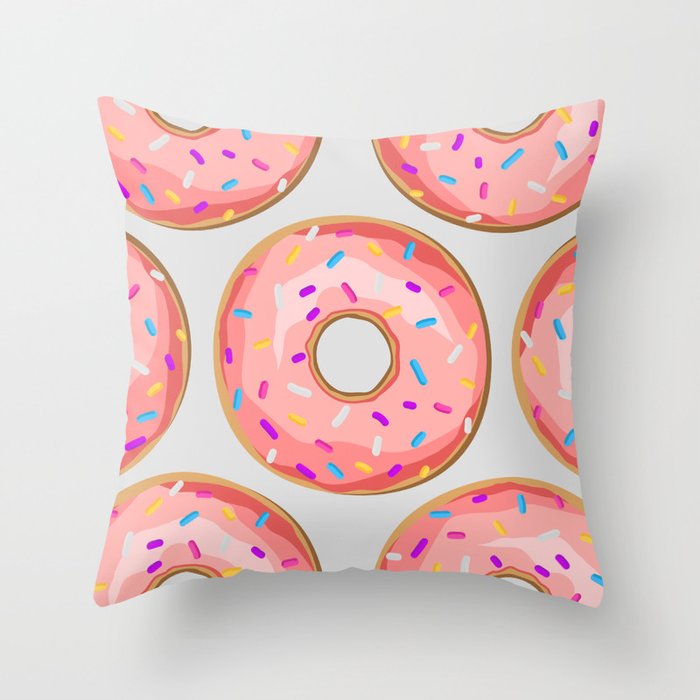 Doughnuts Donuts Throw Pillow