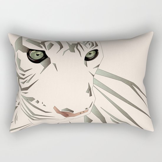 Tiger's Tranquility Rectangular Pillow