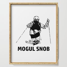Mogul Skiing Snob Serving Tray