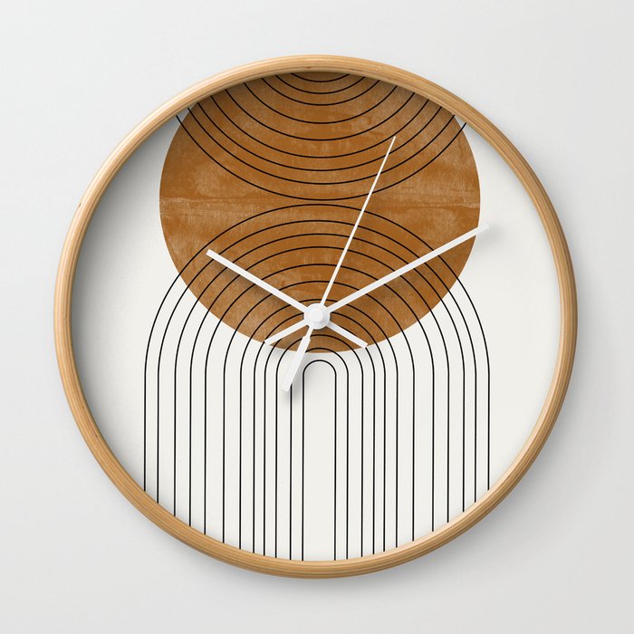 Abstract Flow / Recessed Framed  Wall Clock