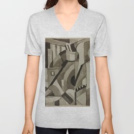 Smithsonian Abstract No.3 V Neck T Shirt