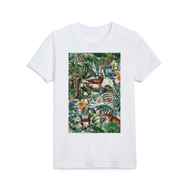Floral and Animals Pattern III Kids T Shirt