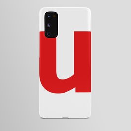 letter U (Red & White) Android Case