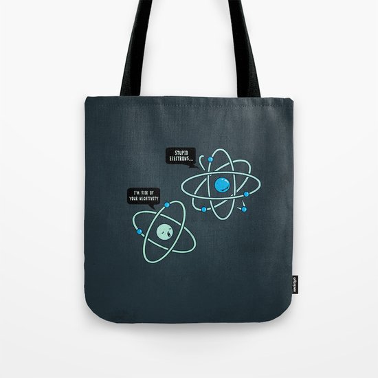 Negative Atom Tote Bag