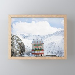 Hotel Belvedere in Switzerland Framed Mini Art Print