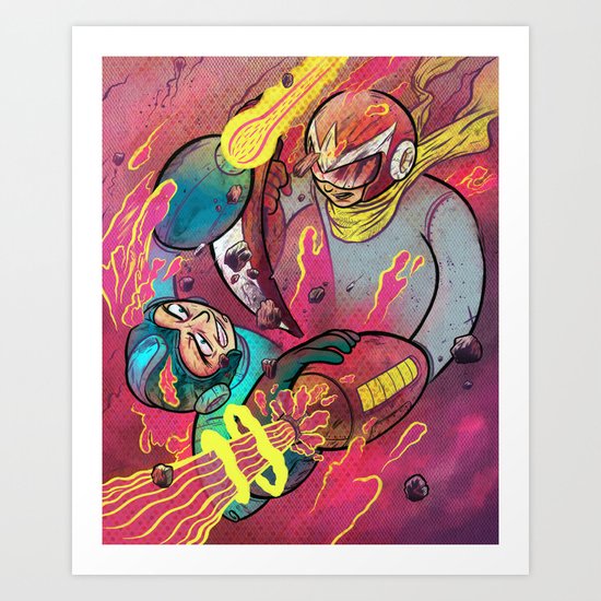Mega Man Tribute Art Print